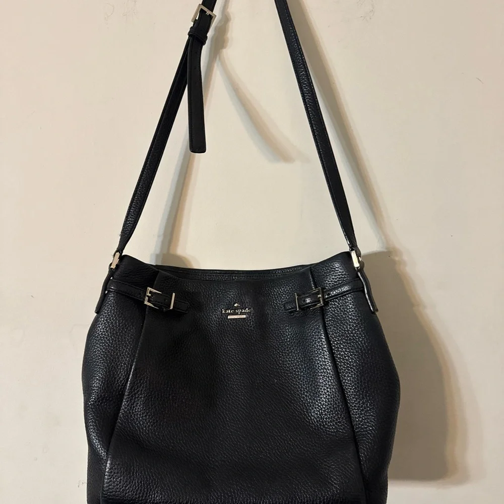 Kate Spade New York Holden Street BRANDY Black Leather Crossbody Shoulder BAG